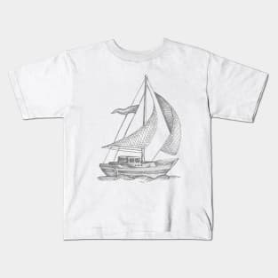 ship art. Kids T-Shirt